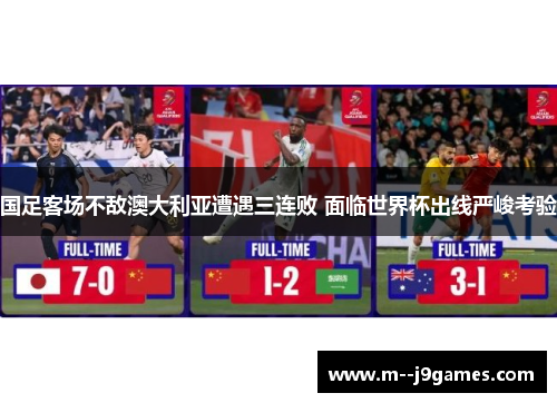 国足客场不敌澳大利亚遭遇三连败 面临世界杯出线严峻考验